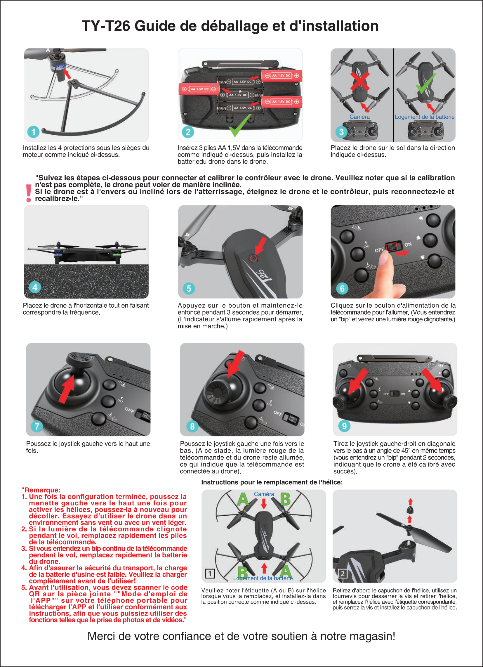 T26 Drone-Unboxing-en funtzionamendu-argibideak